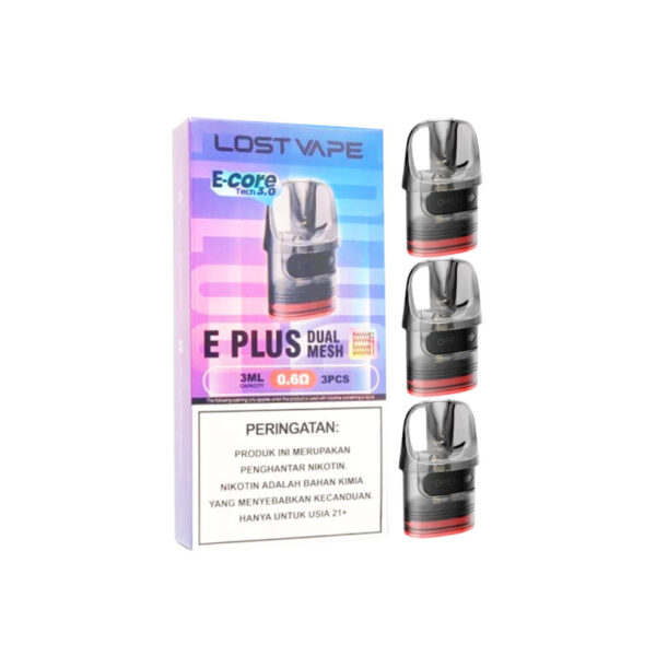 LOST VAPE E PLUS CARTRIDGES DUAL MESH 0.6OHM