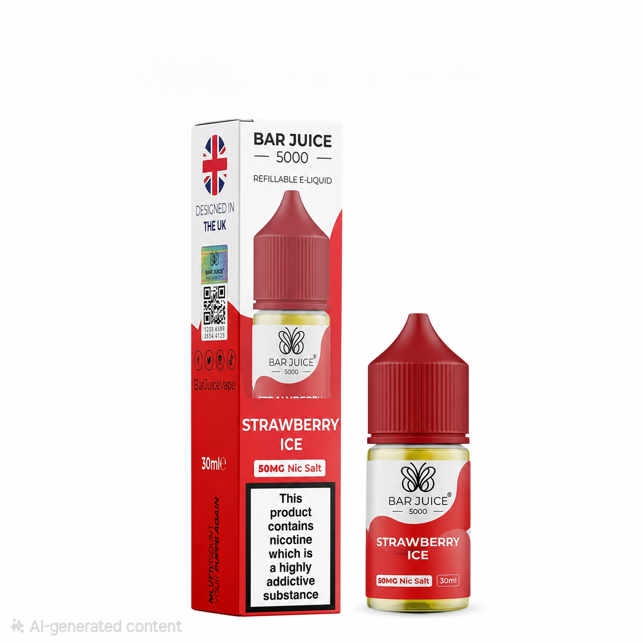 BAR JUICE 5000 SALTNIC 25MG 30ML - STRAWBERRY ICE