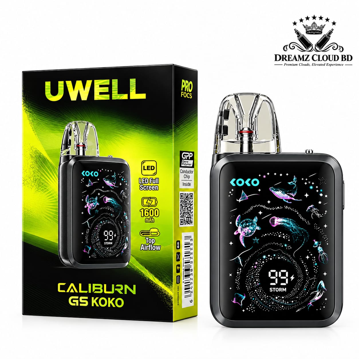 UWELL CALIBURN G5 KOKO POD KIT (OYNX BLACK)